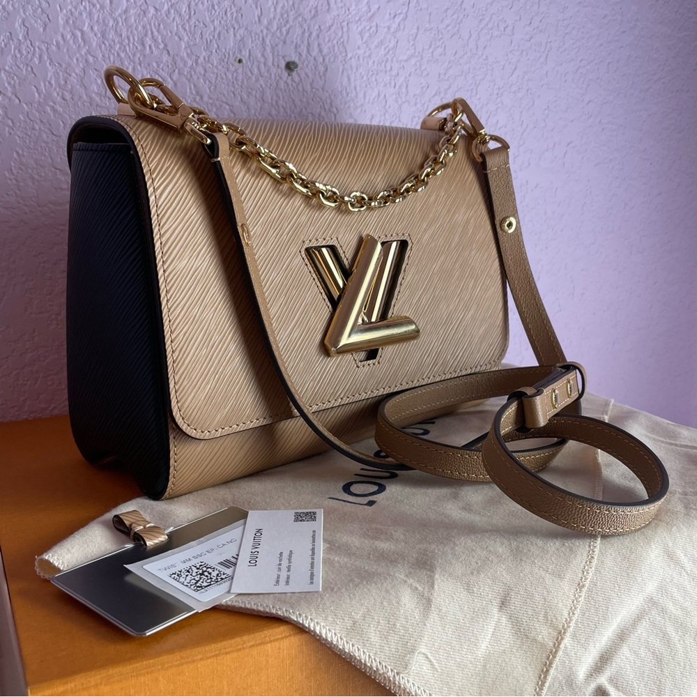 Louis Vuitton Epi Twist Shoulder Bag MM in Camel - Box, dust bag, more included!